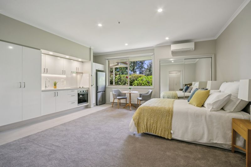 Modern studio apartment with a new kitchen