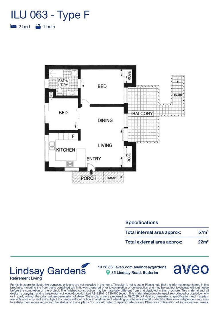 2-bedroom villa within walking distance to the community centre