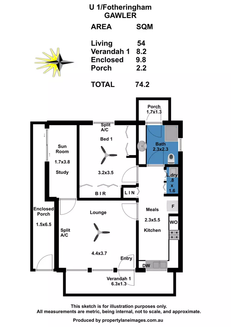 One Bedroom w/- Sunroom - close to Main Street