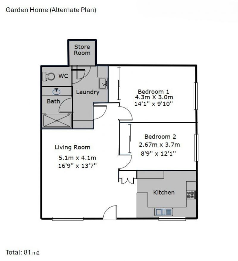 Corner Unit with Courtyard and Vaulted Ceilings