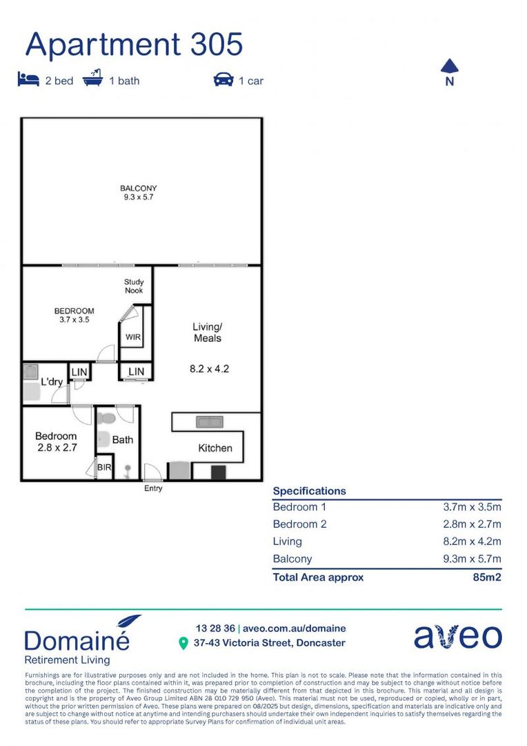 Two-bedroom apartment with breathtaking views