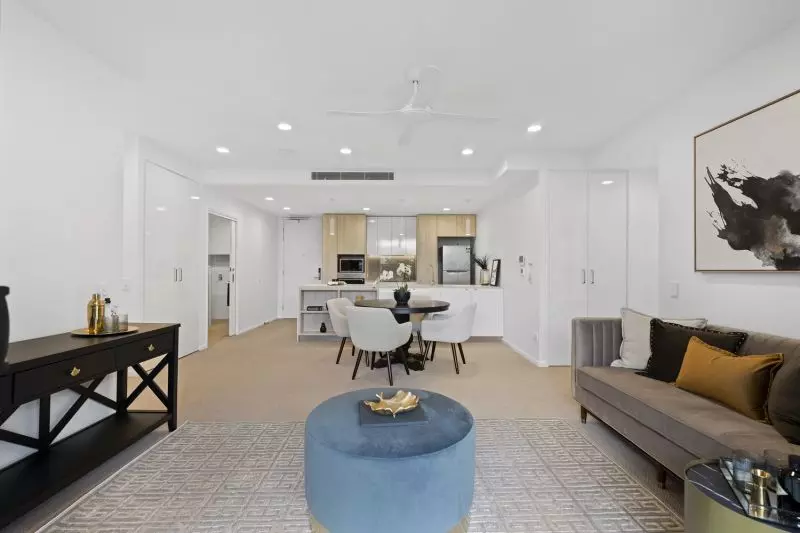 Contemporary east-facing third-floor two-bedroom apartment with reserve views