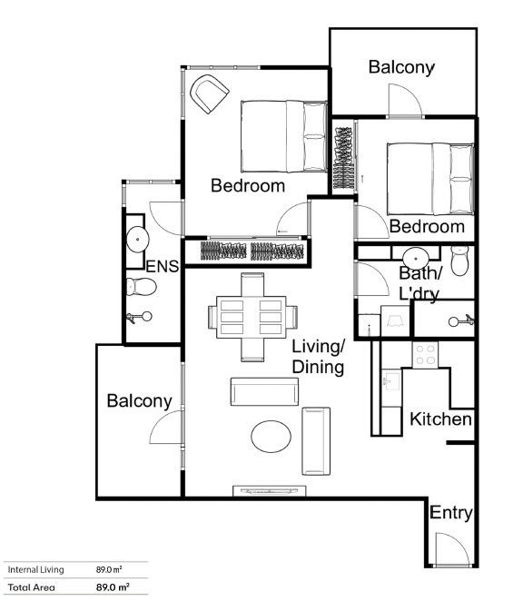 Bright Corner Apartment with City Views