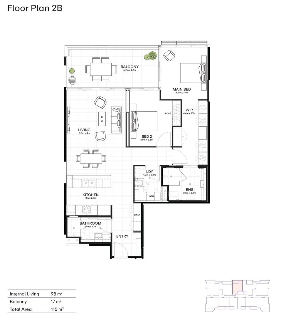 Stylish Two-Bedroom Apartment with Northern Views