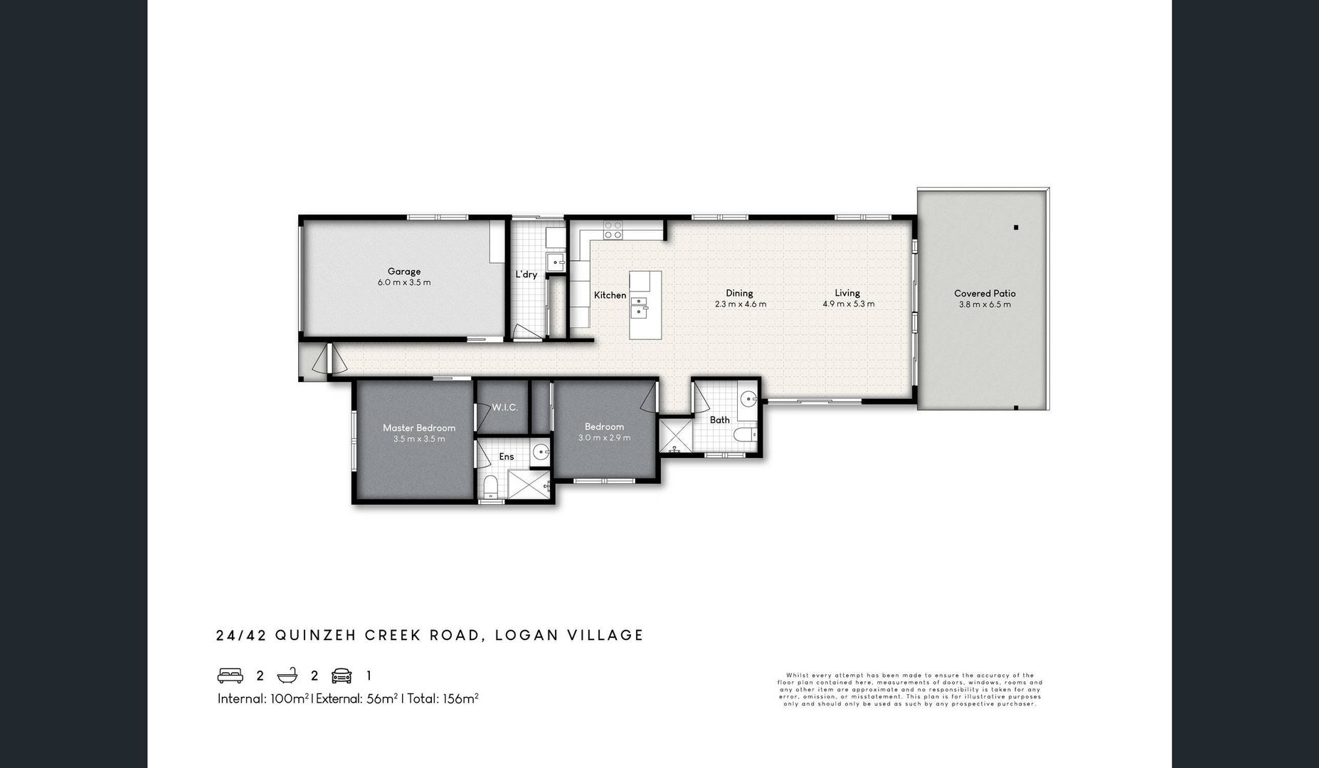 2 Bedroom with 2 Bathrooms at Vantage Logan Village Links