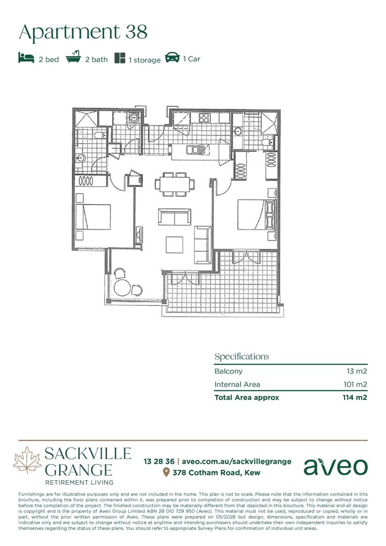 Unique North facing two-bedroom apartment!