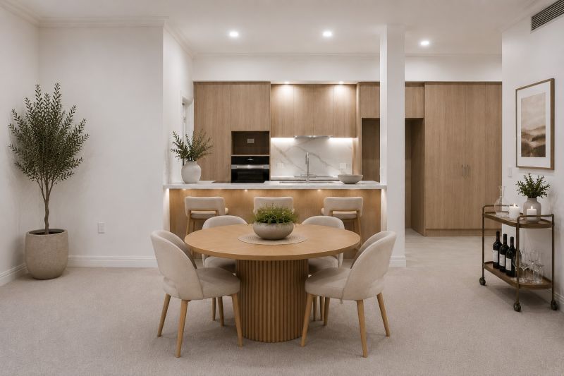 Spacious three-bedroom apartment with garden views