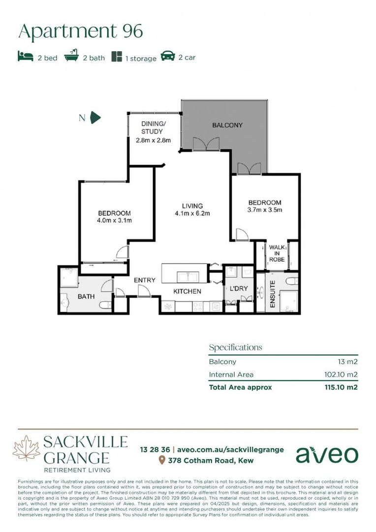 Stylish west-facing two-bedroom apartment!