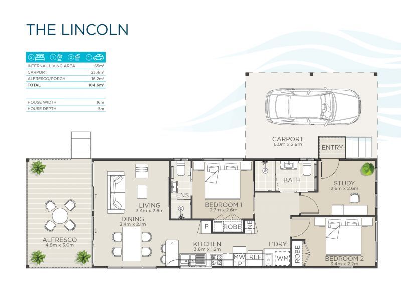 UNDER OFFER: Two bedroom home with study.