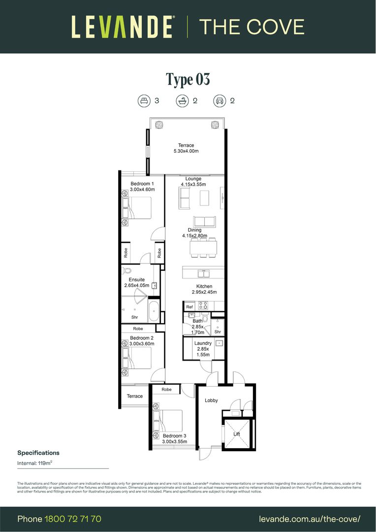 Three Bedroom | Apartment 47a