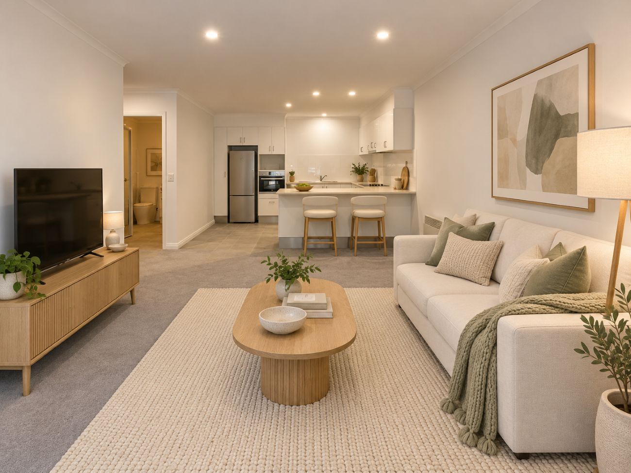 Spacious One Bedroom Unit with garden views