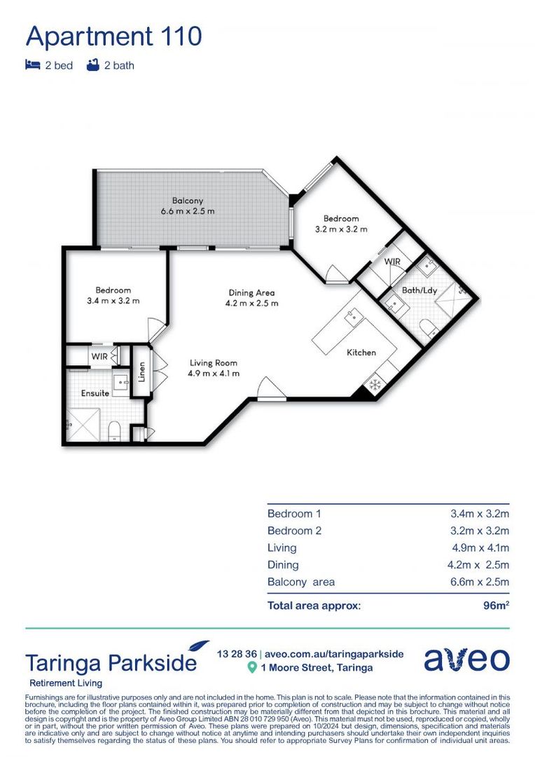 Spacious two-bedroom apartment