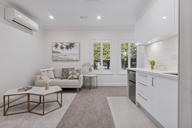 Spacious, ground-level apartment with services