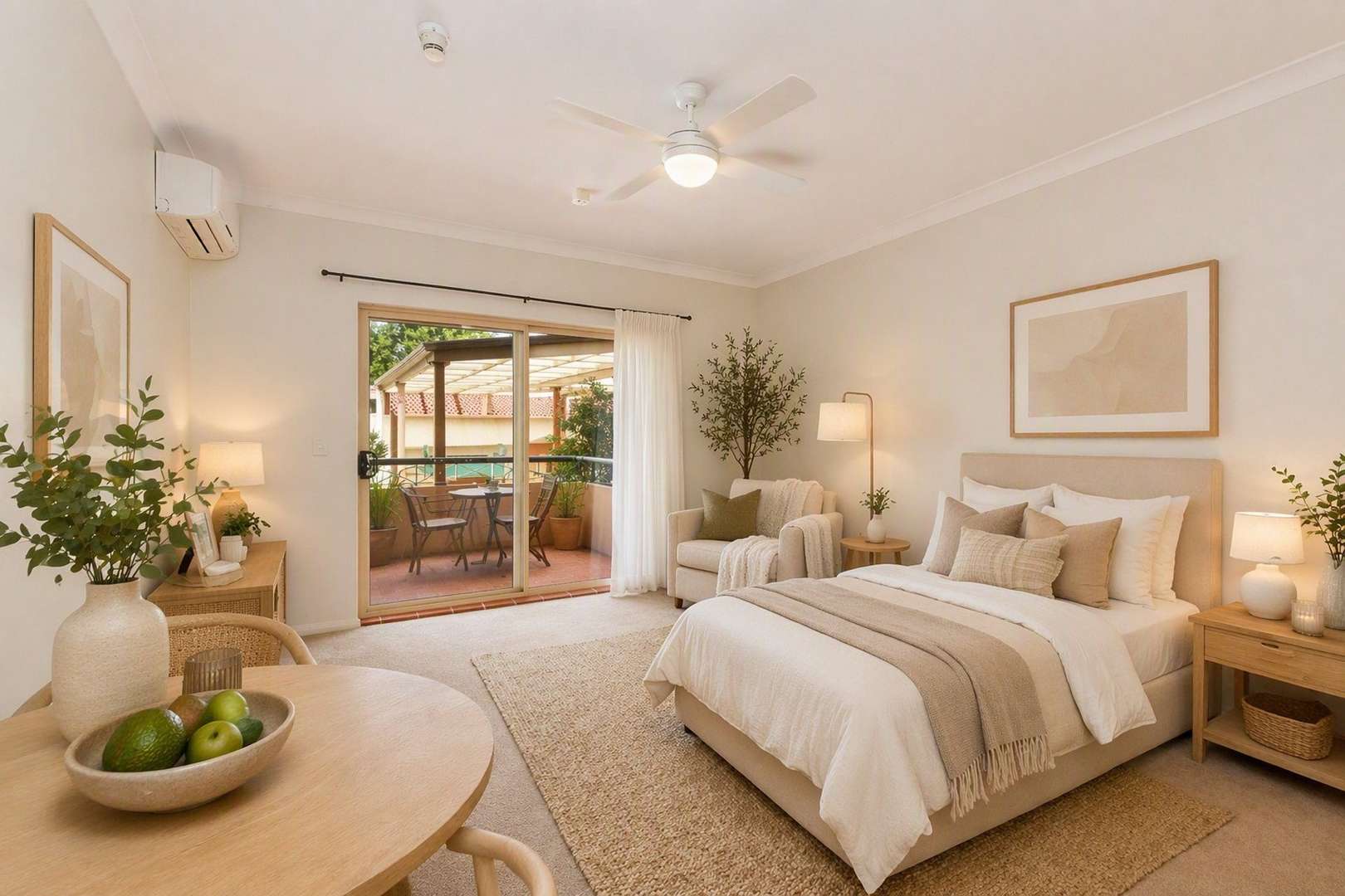 Ground Floor Studio Apartment with Courtyard Views