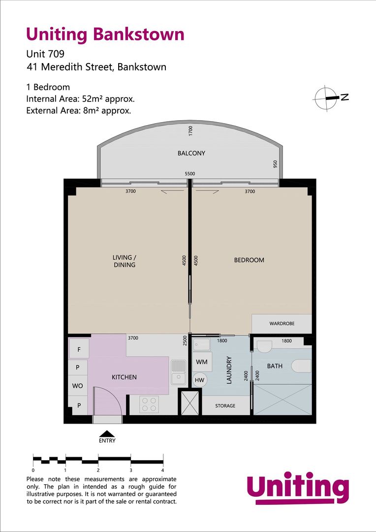 Newly refurbished one-bedroom apartment with spacious living area | Uniting Bankstown