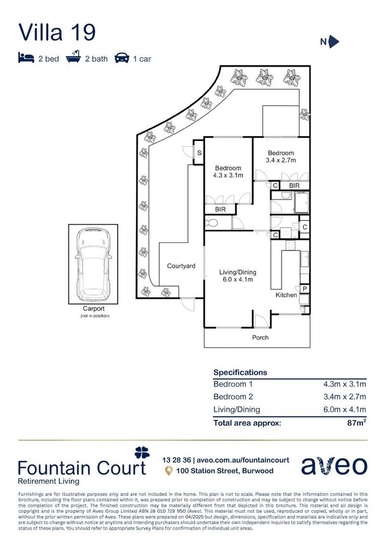 Light and bright 2-bedroom villa