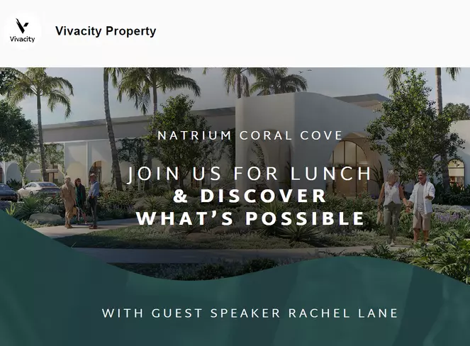 You are invited to an exclusive Natrium Coral Cove Discovery Session.