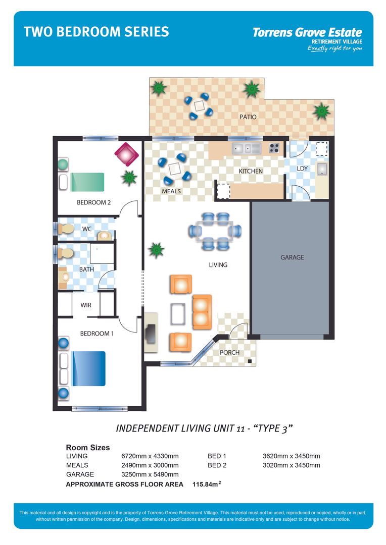 Our largest 2 bedroom design within our Torrens Grove community