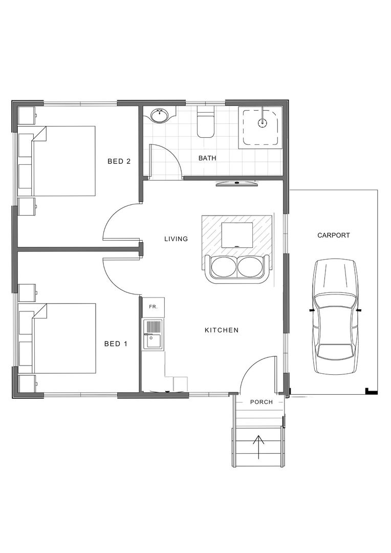 The Winter is a modern two-bedroom home, designed for effortless, low-maintenance living.