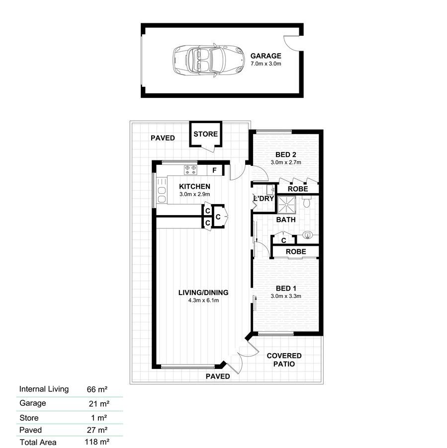 Refurbished Two-Bedroom Home with Prime Village Location