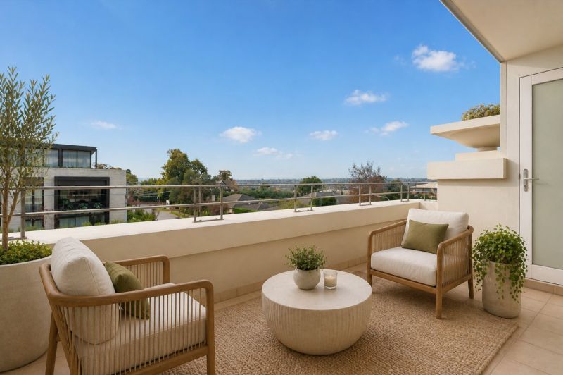Spacious two-bedroom apartment with north-facing balcony