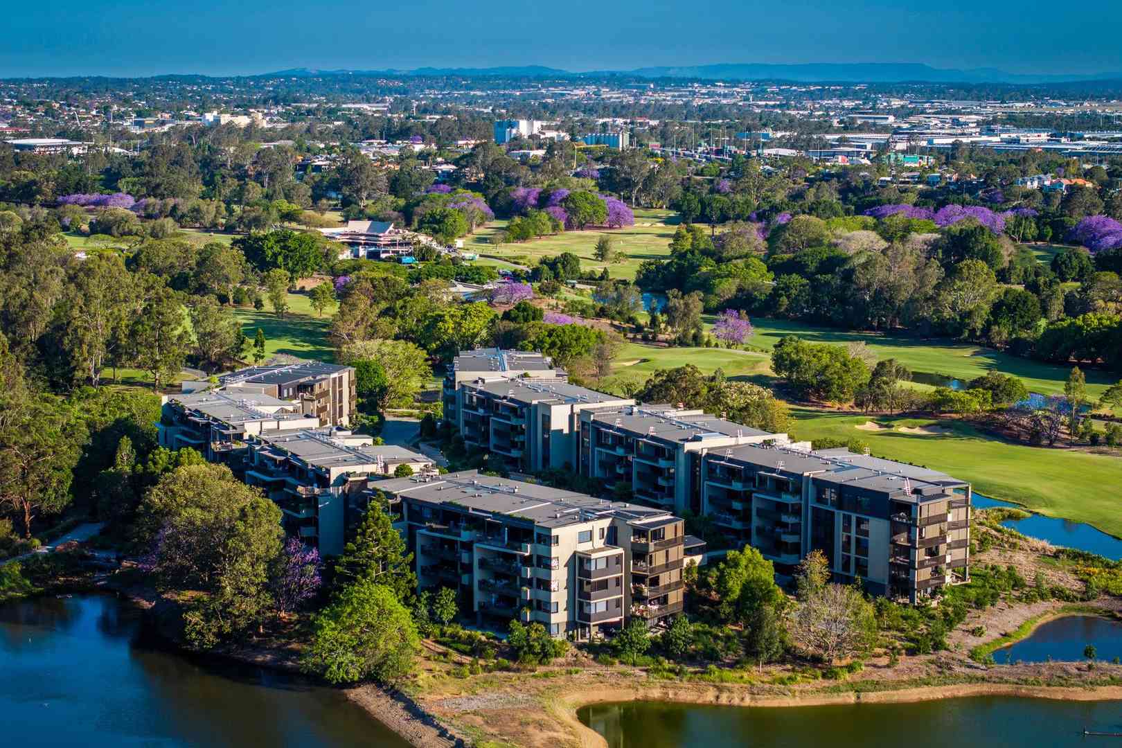 Elevated Living with Beautiful Garden and Lake Outlook.