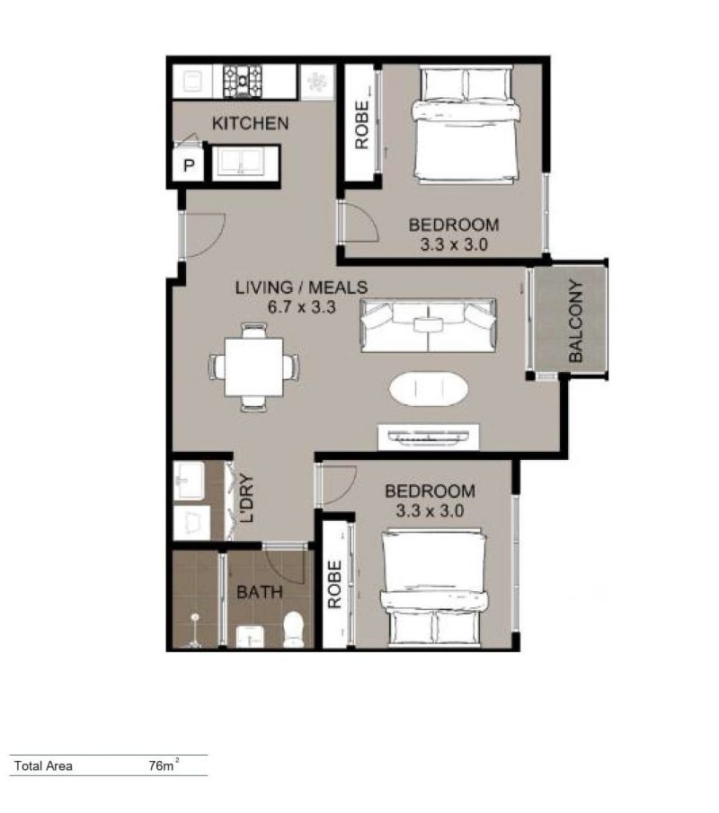 Bright, Airy Apartment with Balcony Views and Modern Finishes