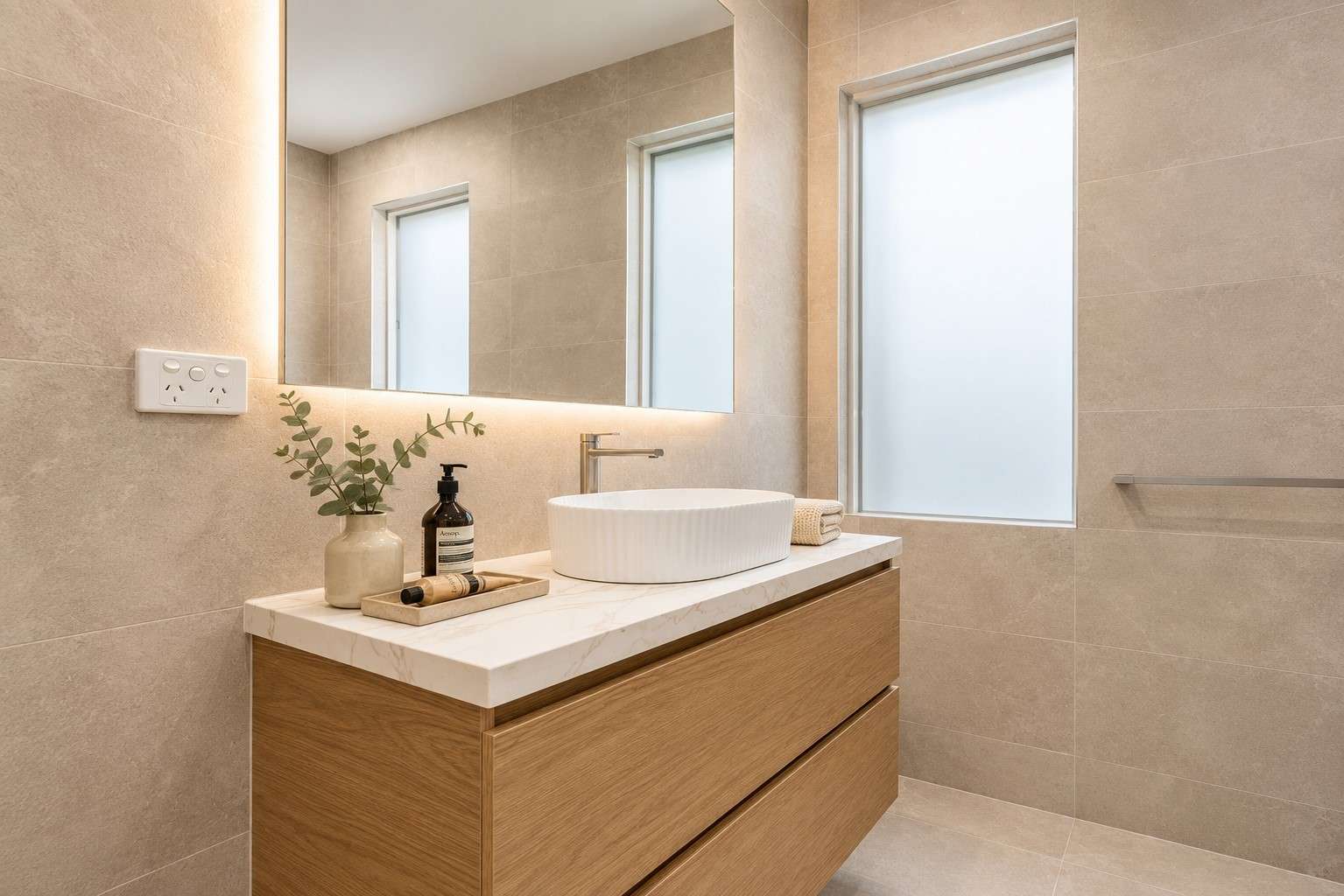 Spacious three-bedroom apartment with garden views