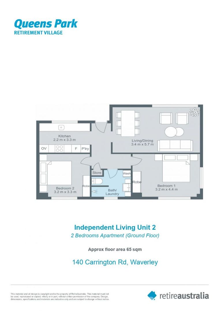 Exquisitely renovated 2 bedroom unit with well-sized living area and spacious kitchen.