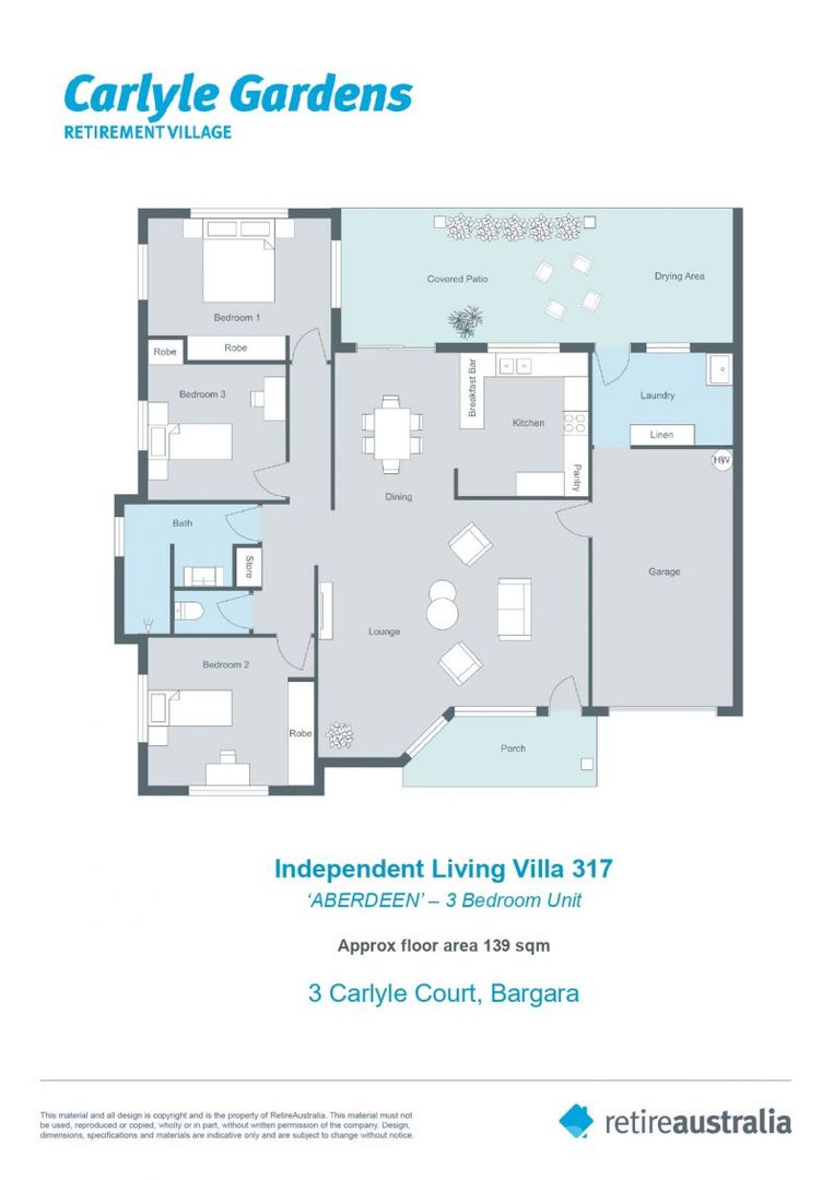 A quiet, peaceful garden surrounds this large 3 bedroom villa