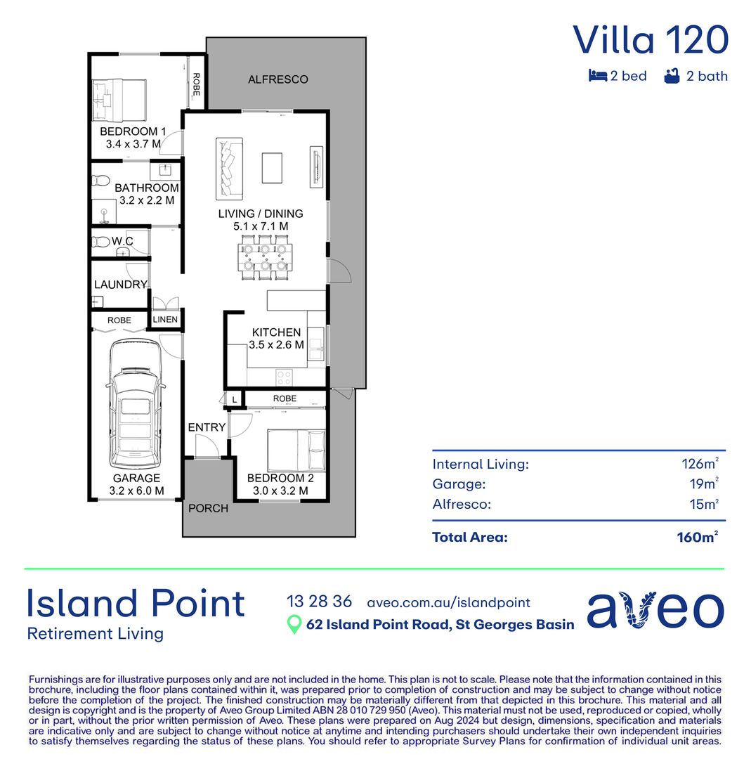 Brand new spacious two-bedroom villa, close to the community village