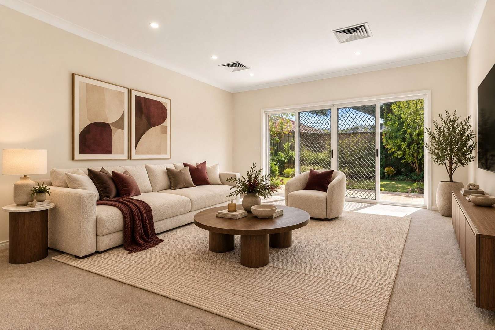 Modern 2-bedroom and study villa with private courtyard