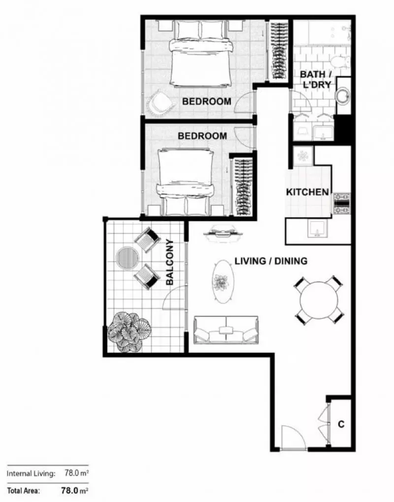 Stylish North-Facing Haven with Private Leafy Balcony