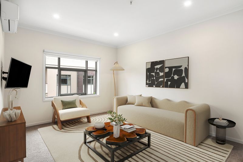 Tranquil courtyard views from the second level