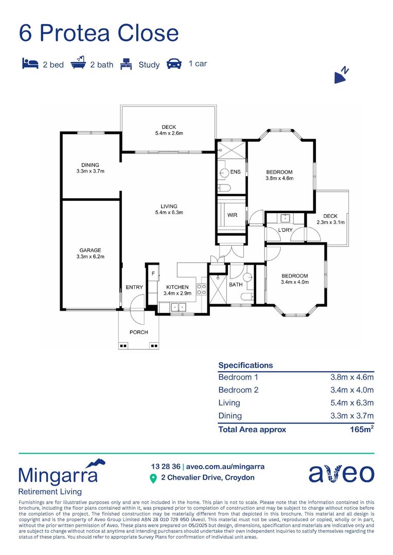 Two-bedroom plus study villa - under renovation