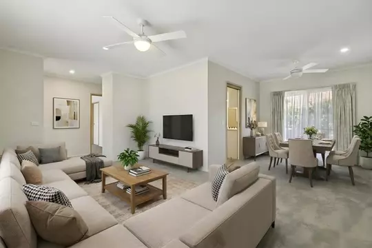 Free-standing two-bedroom villa with a study in a quiet court