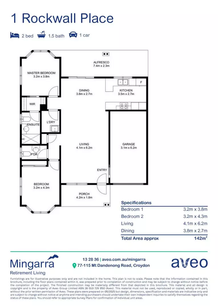 Modern villa near village entrance