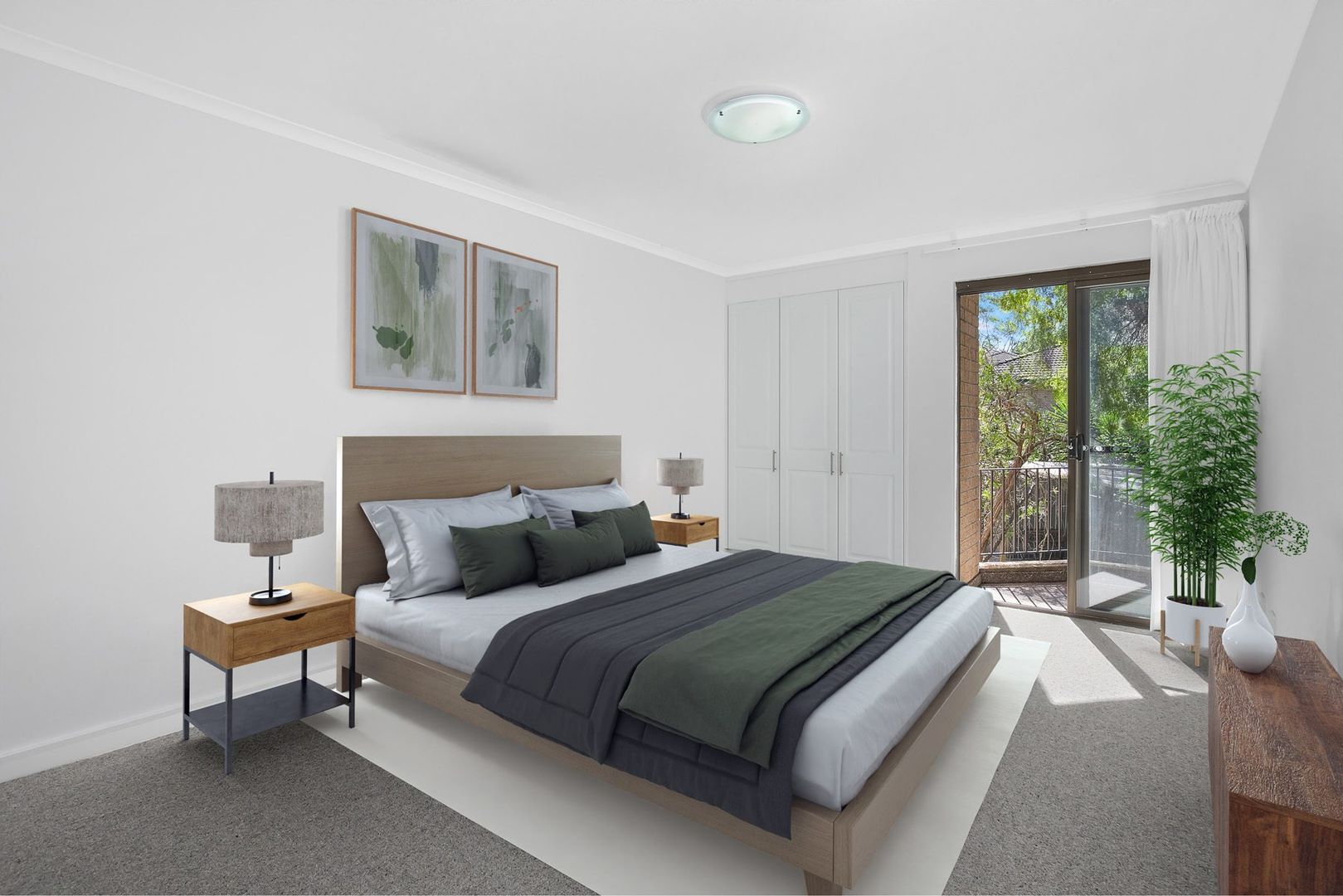 Delightful north facing 2-bedroom with garden outlook