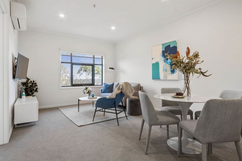 Tranquil courtyard views from the second level