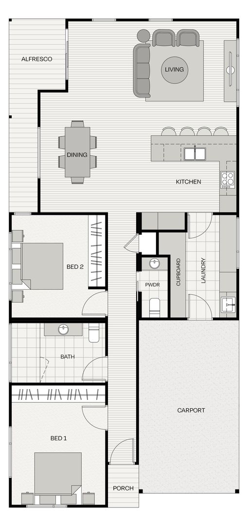 The Monterey represents modern living tailored for a low-maintenance lifestyle.