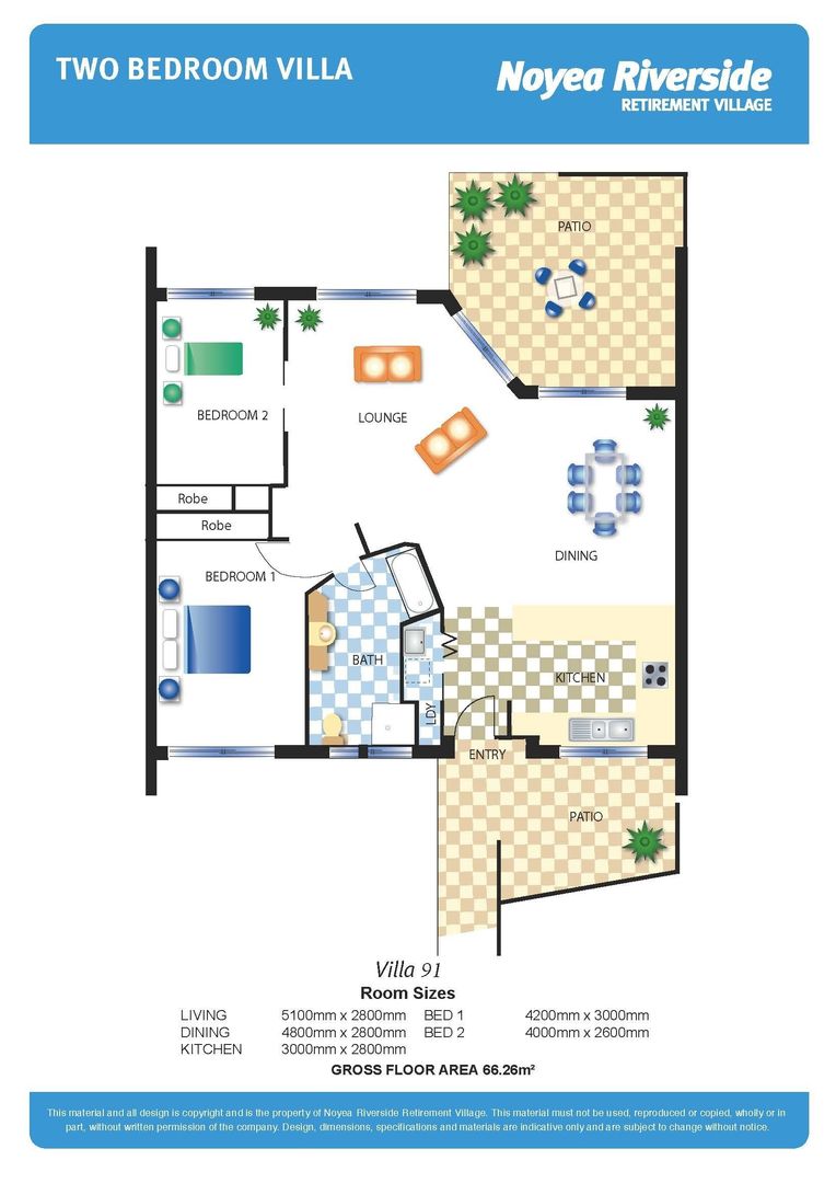 Affordable retirement living in the heart of the Noyea Riverside community.