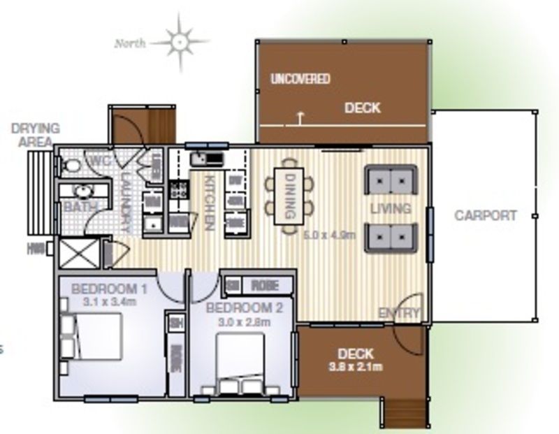 Modern New Two Bedroom Home