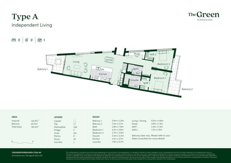 A beautiful ground floor unit with a large separate living and dining space. A unique opportunity having North, East and West aspects.