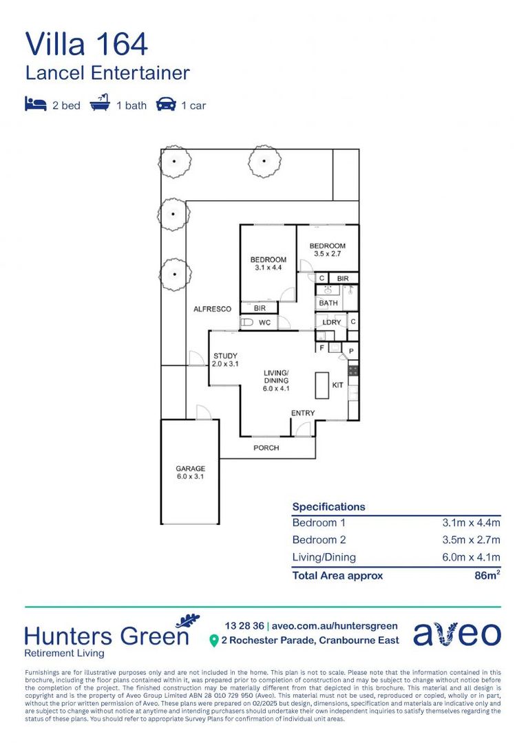 Stylish upgraded 2-bedroom villa