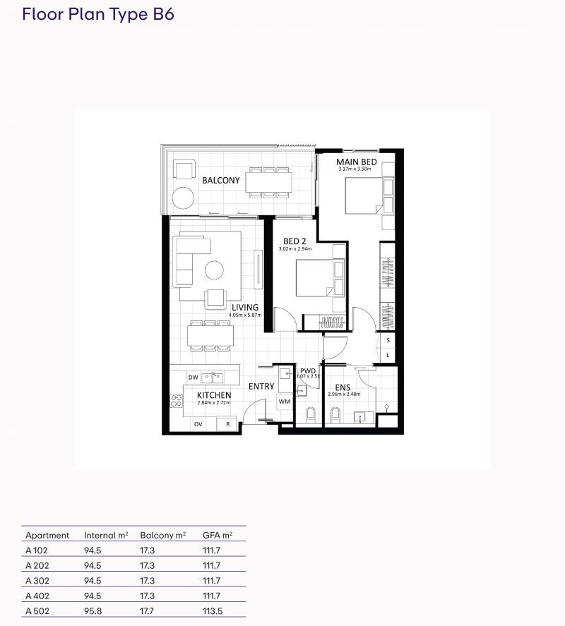 East-Facing Apartment with Patio Living