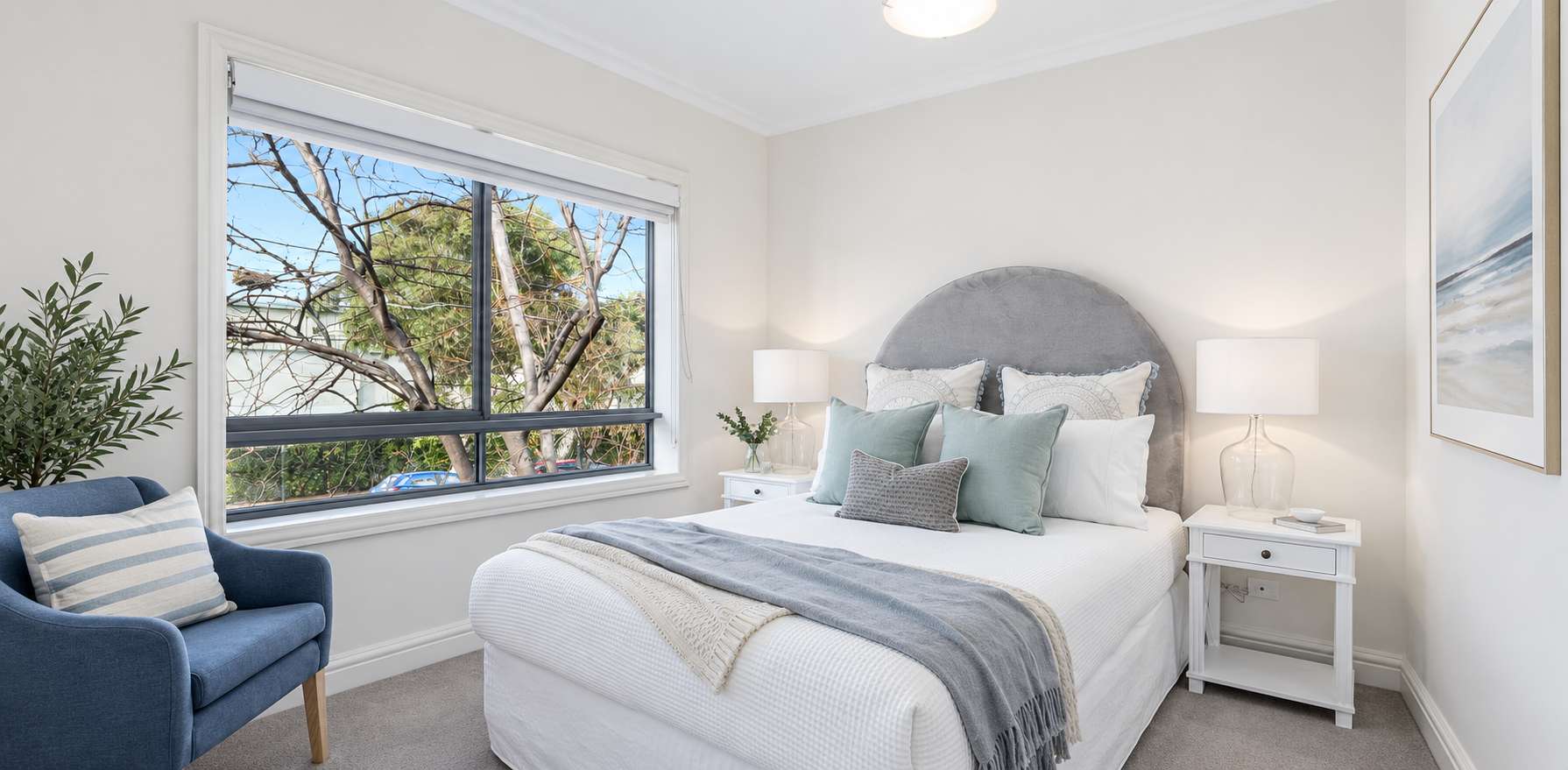 Spacious one-bedroom apartment with large private balcony
