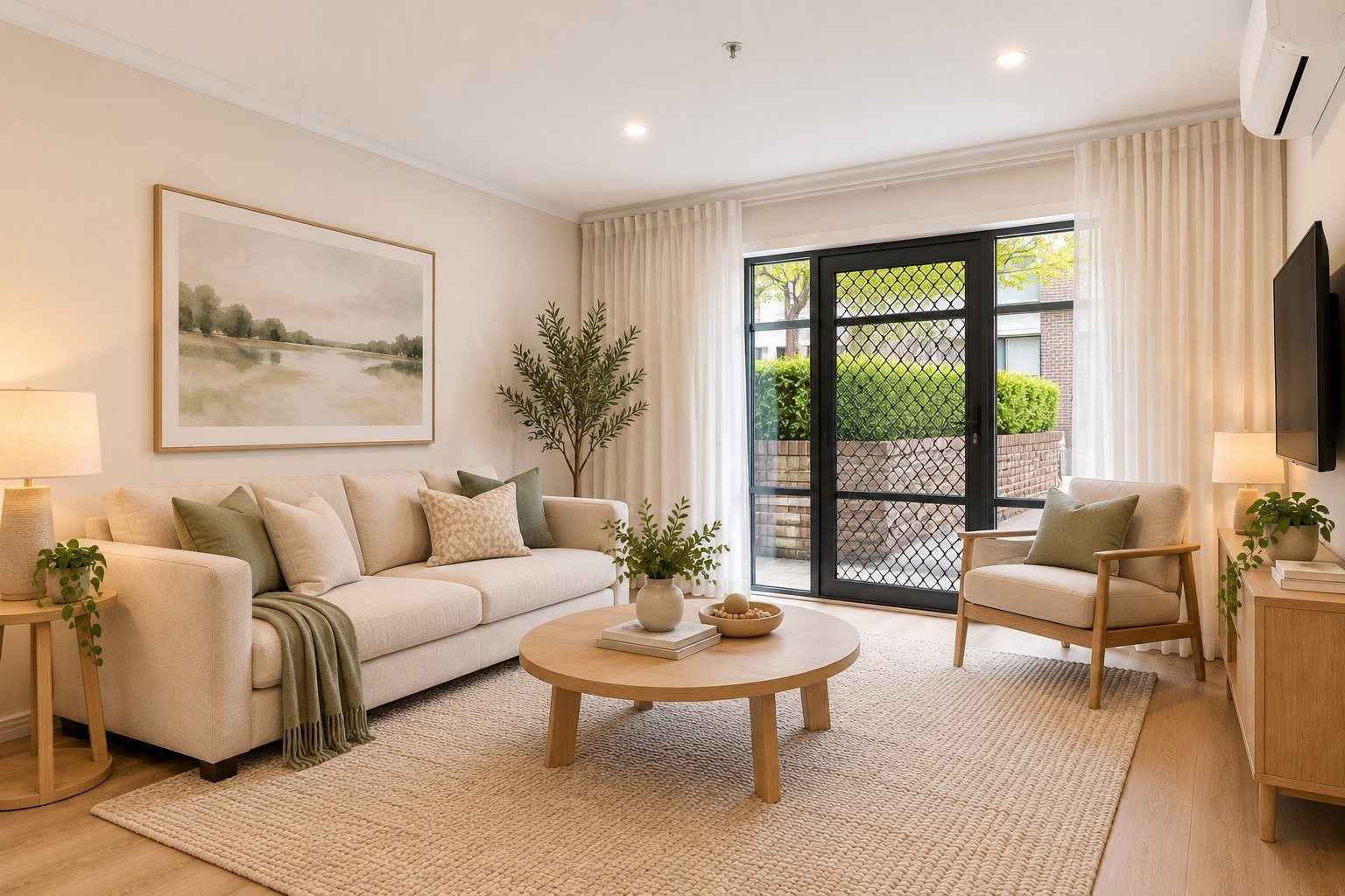 Garden view one-bedroom apartment