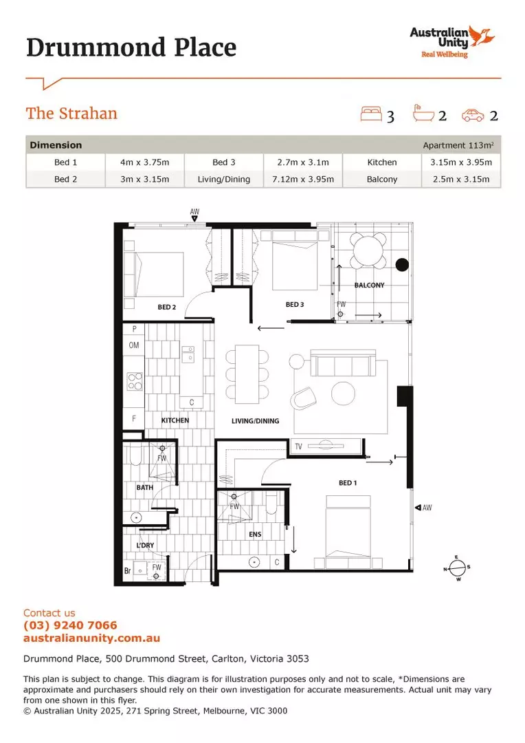 Enjoy Effortless Retirement Living in a Modern 3-Bed Carlton Apartment