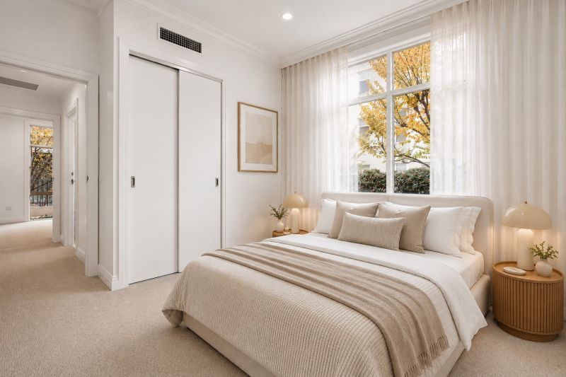 Spacious three-bedroom apartment with garden views