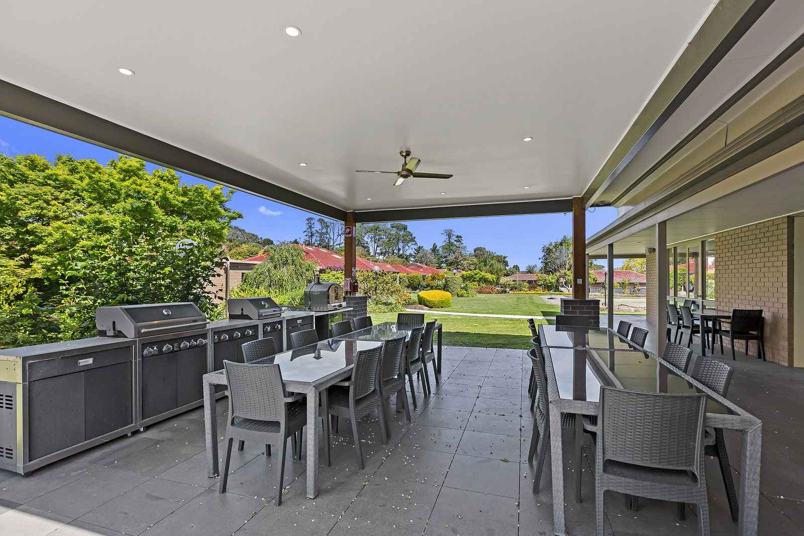 North-facing two-bedroom villa with private backyard